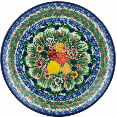 Polish Pottery Dinner Plate 10&frac12;-inch Spring Garden UNIKAT