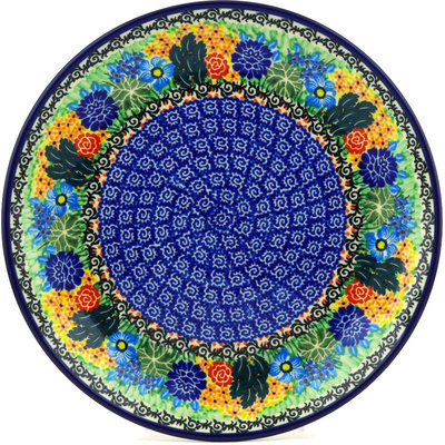 Polish Pottery Dinner Plate 10&frac12;-inch Spring Mums UNIKAT