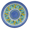 Polish Pottery Dinner Plate 10&frac12;-inch Spring Pond UNIKAT