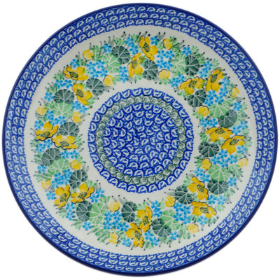 Polish Pottery Dinner Plate 10&frac12;-inch Spring Pond UNIKAT