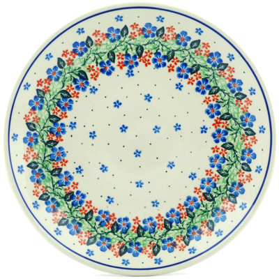 Polish Pottery Dinner Plate 10&frac12;-inch Spring Wreath