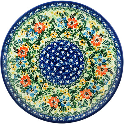 Polish Pottery Dinner Plate 10&frac12;-inch Spring Wreath UNIKAT