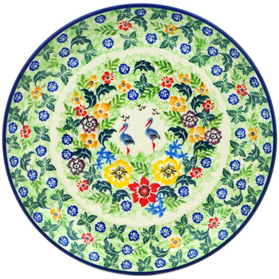 Polish Pottery Dinner Plate 10&frac12;-inch Springing Into Life UNIKAT