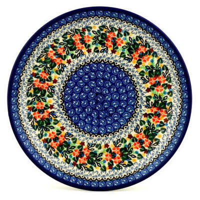 Polish Pottery Dinner Plate 10&frac12;-inch Springtime Wreath UNIKAT