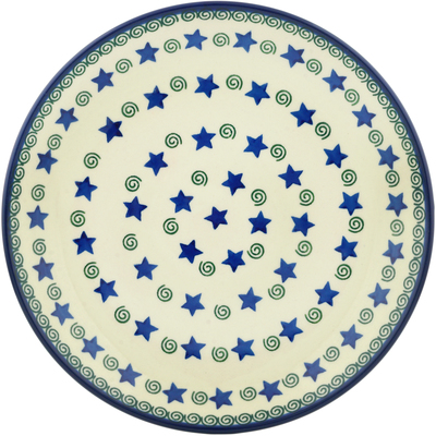 Polish Pottery Dinner Plate 10&frac12;-inch Star Swirls