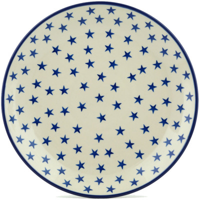 Polish Pottery Dinner Plate 10&frac12;-inch Starburst Americana