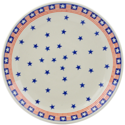 Polish Pottery Dinner Plate 10&frac12;-inch Stars And Stripes