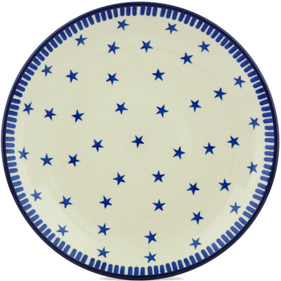 Polish Pottery Dinner Plate 10&frac12;-inch Stars Forever