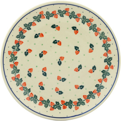 Polish Pottery Dinner Plate 10&frac12;-inch Strawberry Delight