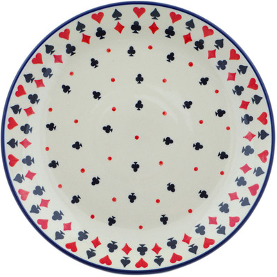 Polish Pottery Dinner Plate 10&frac12;-inch Suit Of Cards