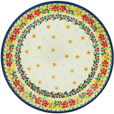 Polish Pottery Dinner Plate 10&frac12;-inch Summer Blossoms