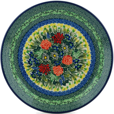 Polish Pottery Dinner Plate 10&frac12;-inch Summer Flower Garden UNIKAT