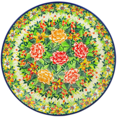 Polish Pottery Dinner Plate 10&frac12;-inch Summer In The 60&#039;s UNIKAT
