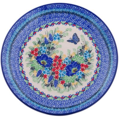 Polish Pottery Dinner Plate 10&frac12;-inch Summer Landscape UNIKAT