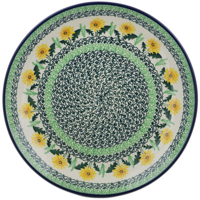 Polish Pottery Dinner Plate 10&frac12;-inch Sunflower Sunshine