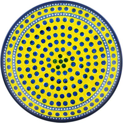 Polish Pottery Dinner Plate 10&frac12;-inch Sunshine And Dots
