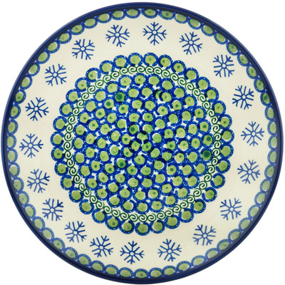 Polish Pottery Dinner Plate 10&frac12;-inch Sweet Pea Snowflake