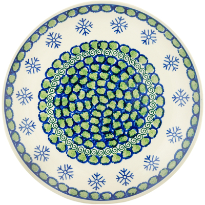 Polish Pottery Dinner Plate 10&frac12;-inch Sweet Pea Snowflake