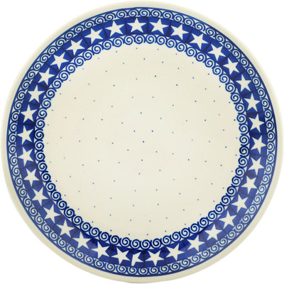 Polish Pottery Dinner Plate 10&frac12;-inch Swirling Stars