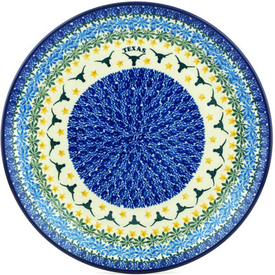 Polish Pottery Dinner Plate 10&frac12;-inch Texas State