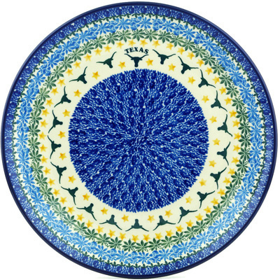 Polish Pottery Dinner Plate 10&frac12;-inch Texas State