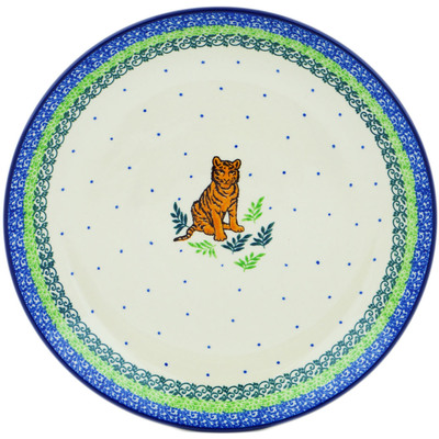 Polish Pottery Dinner Plate 10&frac12;-inch Tiger Kingdom