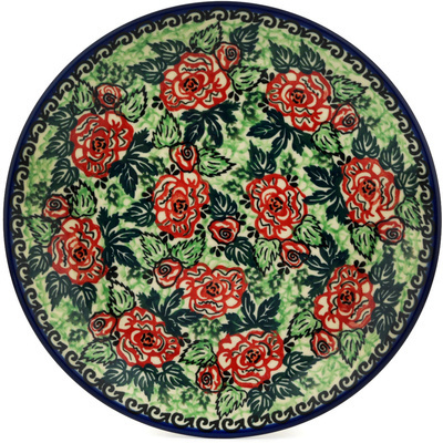 Polish Pottery Dinner Plate 10&frac12;-inch Tudor Rose UNIKAT