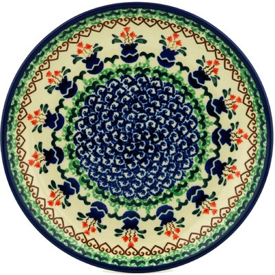 Polish Pottery Dinner Plate 10&frac12;-inch Tulip Hearts UNIKAT