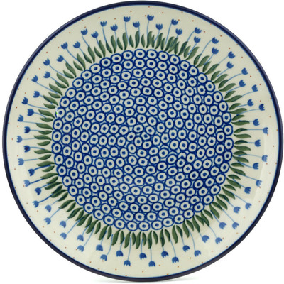 Polish Pottery Dinner Plate 10&frac12;-inch Water Tulip
