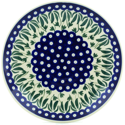 Polish Pottery Dinner Plate 10&frac12;-inch Weeping Tulips