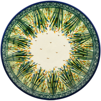 Polish Pottery Dinner Plate 10&frac12;-inch Wetland Reeds UNIKAT