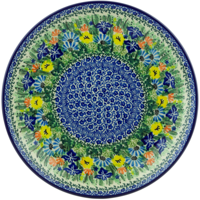 Polish Pottery Dinner Plate 10&frac12;-inch Wild Flower Lake UNIKAT