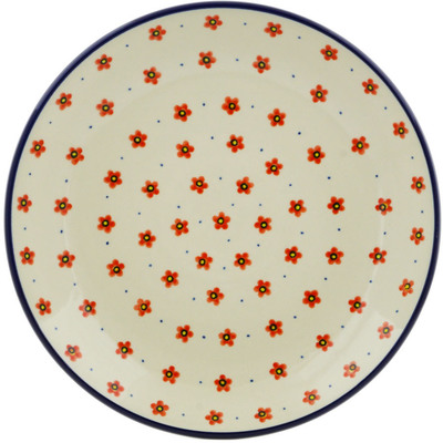 Polish Pottery Dinner Plate 10&frac12;-inch Wildflower Burst