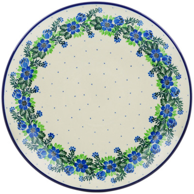 Polish Pottery Dinner Plate 10&frac12;-inch Wildflower Wreath