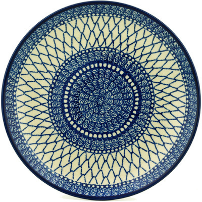 Polish Pottery Dinner Plate 10&frac12;-inch Winter Basket UNIKAT