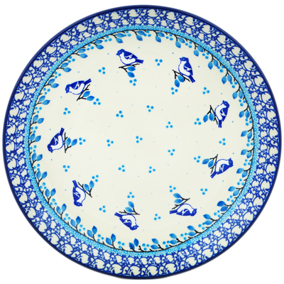 Polish Pottery Dinner Plate 10&frac12;-inch Winter Circle
