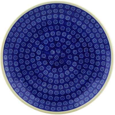 Polish Pottery Dinner Plate 10&frac12;-inch Winter Daisies