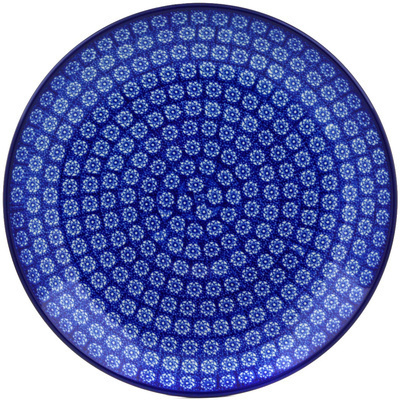 Polish Pottery Dinner Plate 10&frac12;-inch Winter Daisies