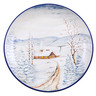 Polish Pottery Dinner Plate 10&frac12;-inch Winter UNIKAT
