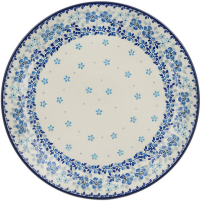 Polish Pottery Dinner Plate 10&frac12;-inch Winter Wreath