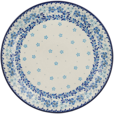 Polish Pottery Dinner Plate 10&frac12;-inch Winter Wreath