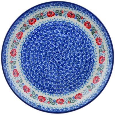 Polish Pottery Dinner Plate 10&frac12;-inch Wrapped In Flowers