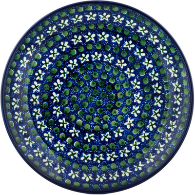Polish Pottery Dinner Plate 10&frac12;-inch X&#039;s And O&#039;s
