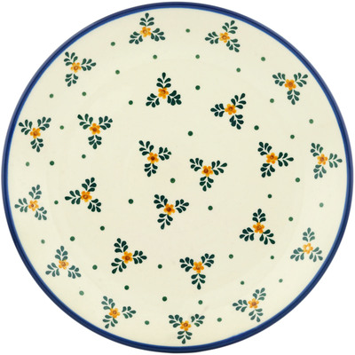 Polish Pottery Dinner Plate 10&frac12;-inch Yellow Alysum Patch