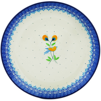 Polish Pottery Dinner Plate 10&frac12;-inch Yellow Great Tit