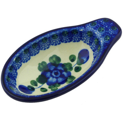 Polish Pottery Dish for Pits 4&quot; Blue Poppies