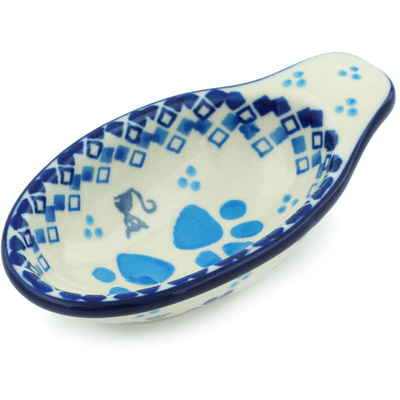 Polish Pottery Dish for Pits 4&quot; Kitty Paws