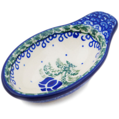 Polish Pottery Dish for Pits 4&quot; Tulip Motif UNIKAT