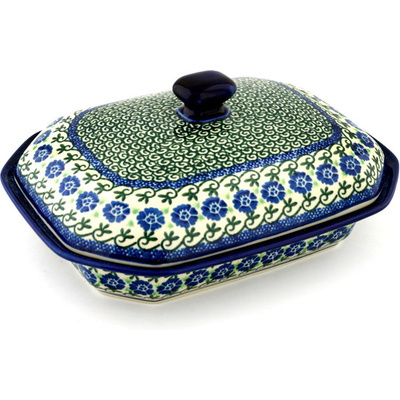 Polish Pottery Dish with Cover 10&quot; Bayou Song