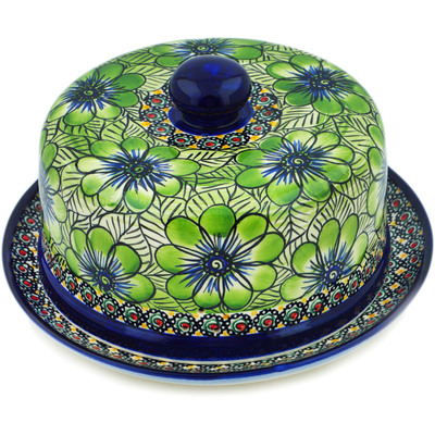 Polish Pottery Dish with Cover 10&quot; Rainforest